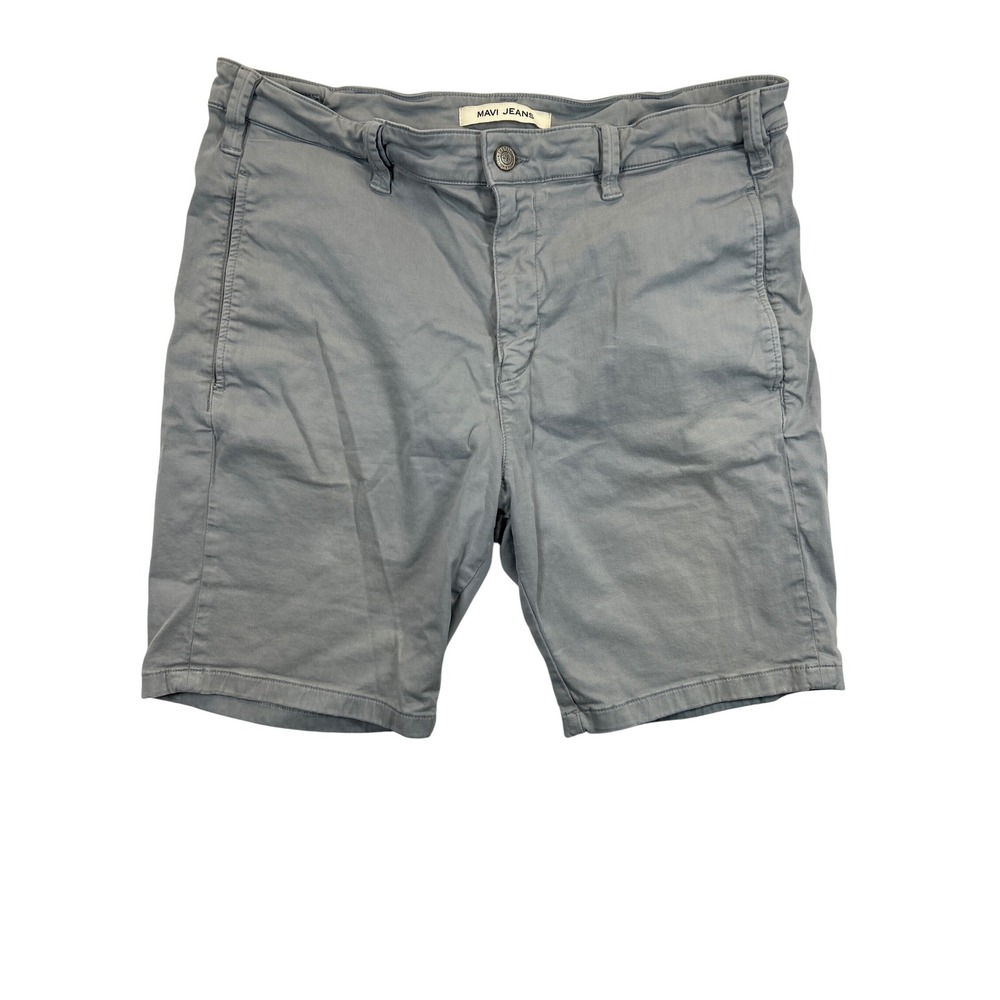 Mavi Jeans‎ Simon Mens Shorts Size 38 Gray Casual Cotton Blend Flat Front